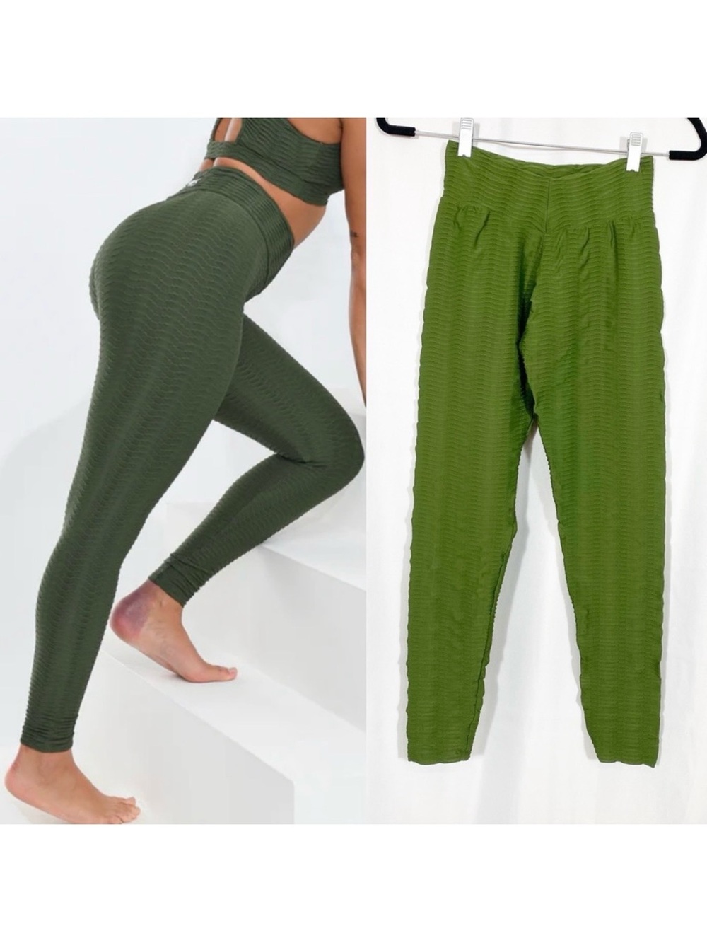 Booty By Brabants Original Tik Tok Leggings: Avocado Green